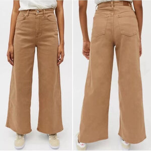 BDG A WIDE LEG HIGH WAISTED JEANS SIZE 26 CAMEL COLOUR